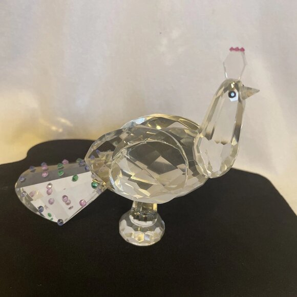Sparkling Crystal Peacock Statue 4.5" Tall Unmarked Collectible with Box - Picture 13 of 13